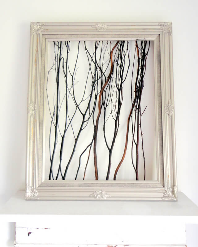 Frame Wood Twigs for Rustic Wall Décor