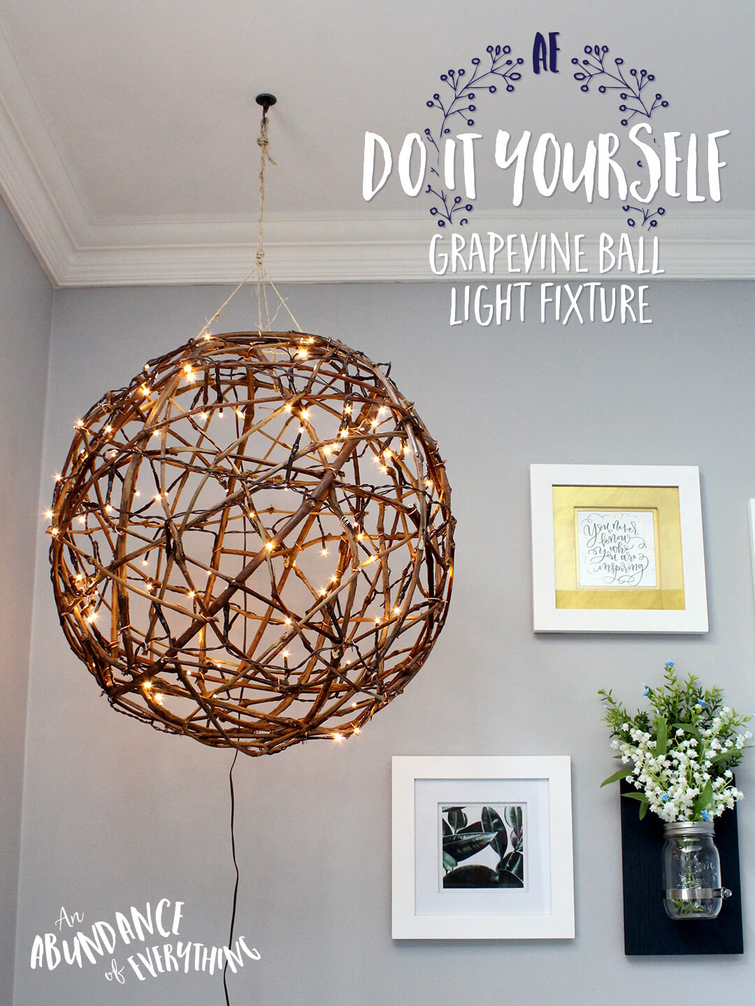 Grapevine Ball Light Fixture to Set the Mood