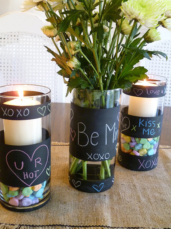 Cute and Playful Chalk Board Vase