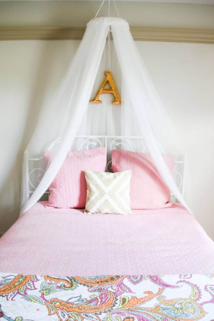 A Feminine Touch with a DIY Canopy Bed