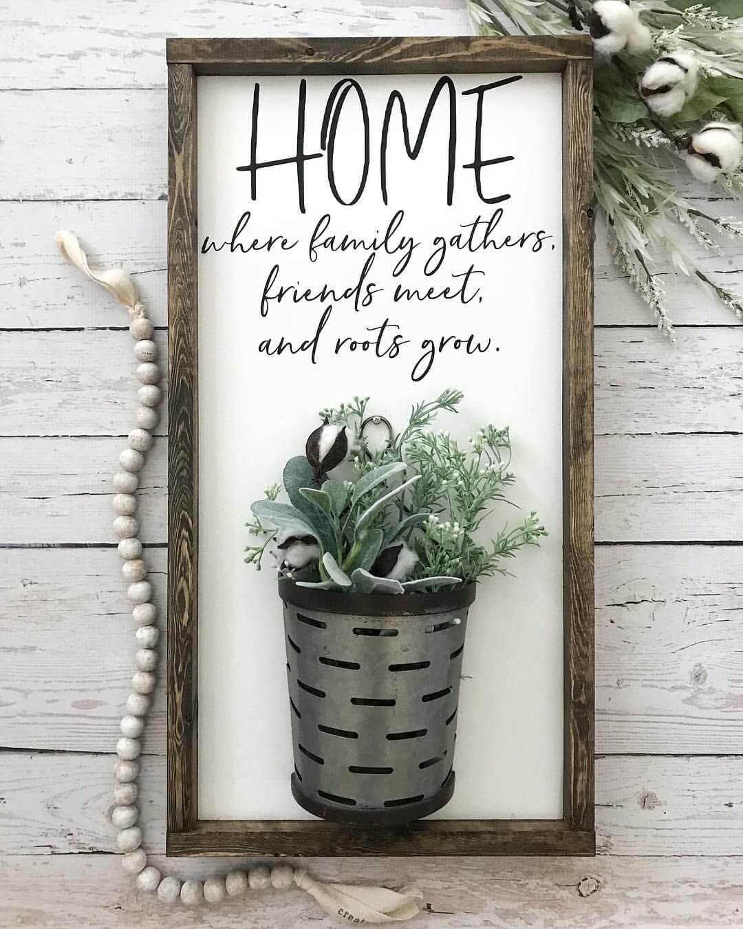 Galvanized Vase Farmhouse Wall Sign