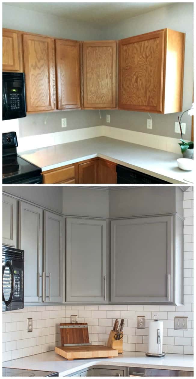 Amazing Steel Gray Cabinet Transformation