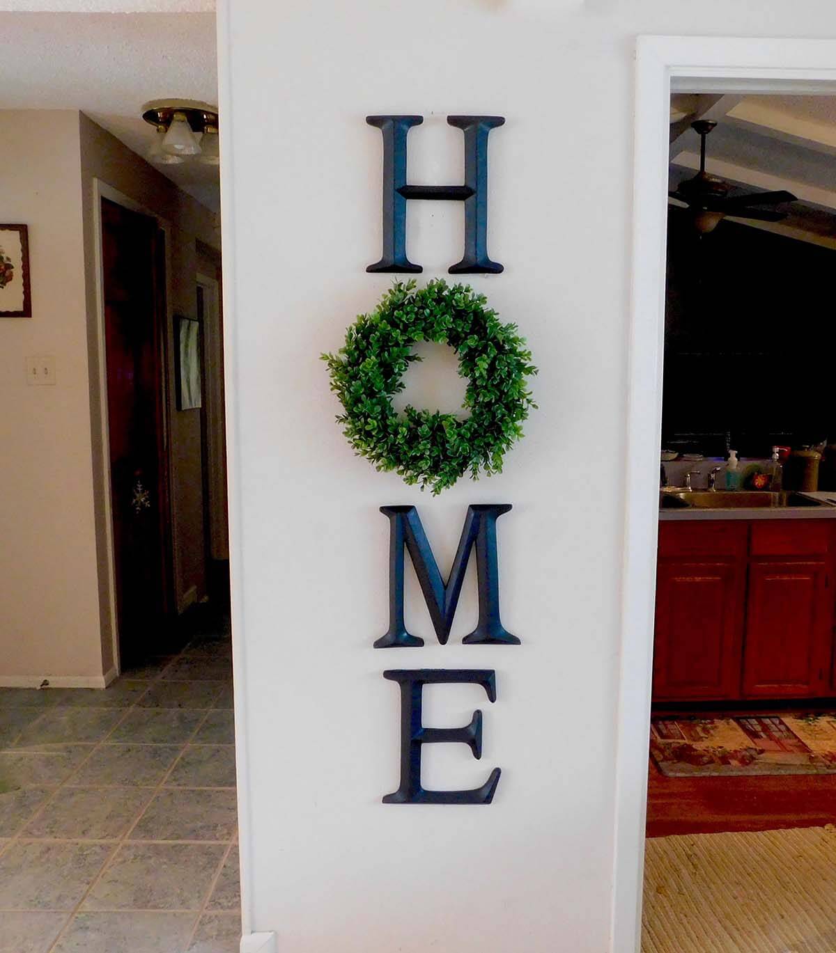 Home Letter Metal Wall Decor Sign