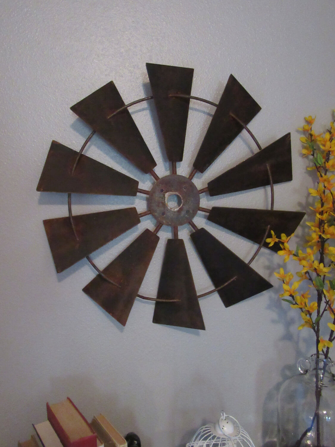 Metal Windmill Industrial Wall Art