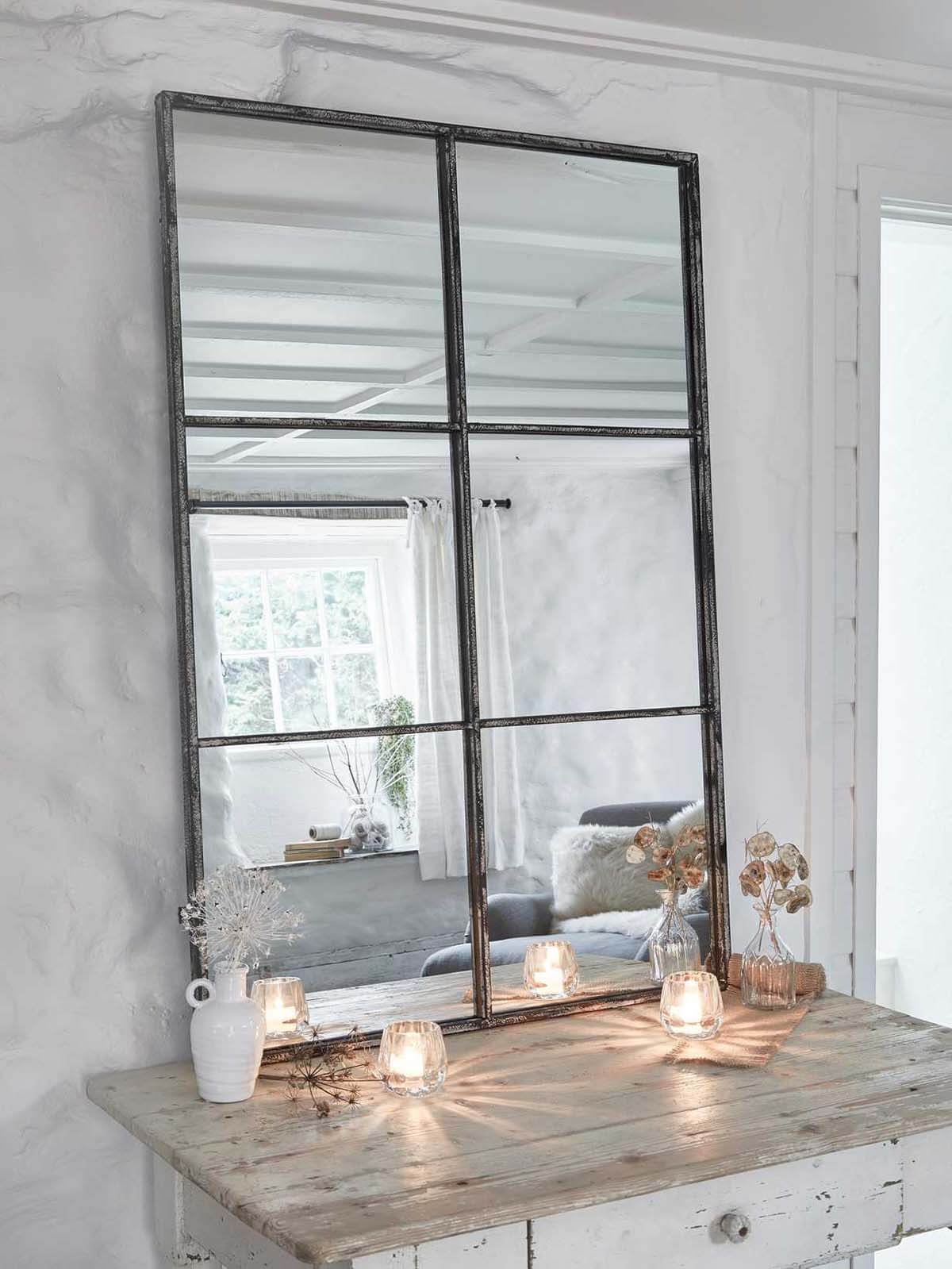 Timeless, Industrial Loft-Style Window Mirror