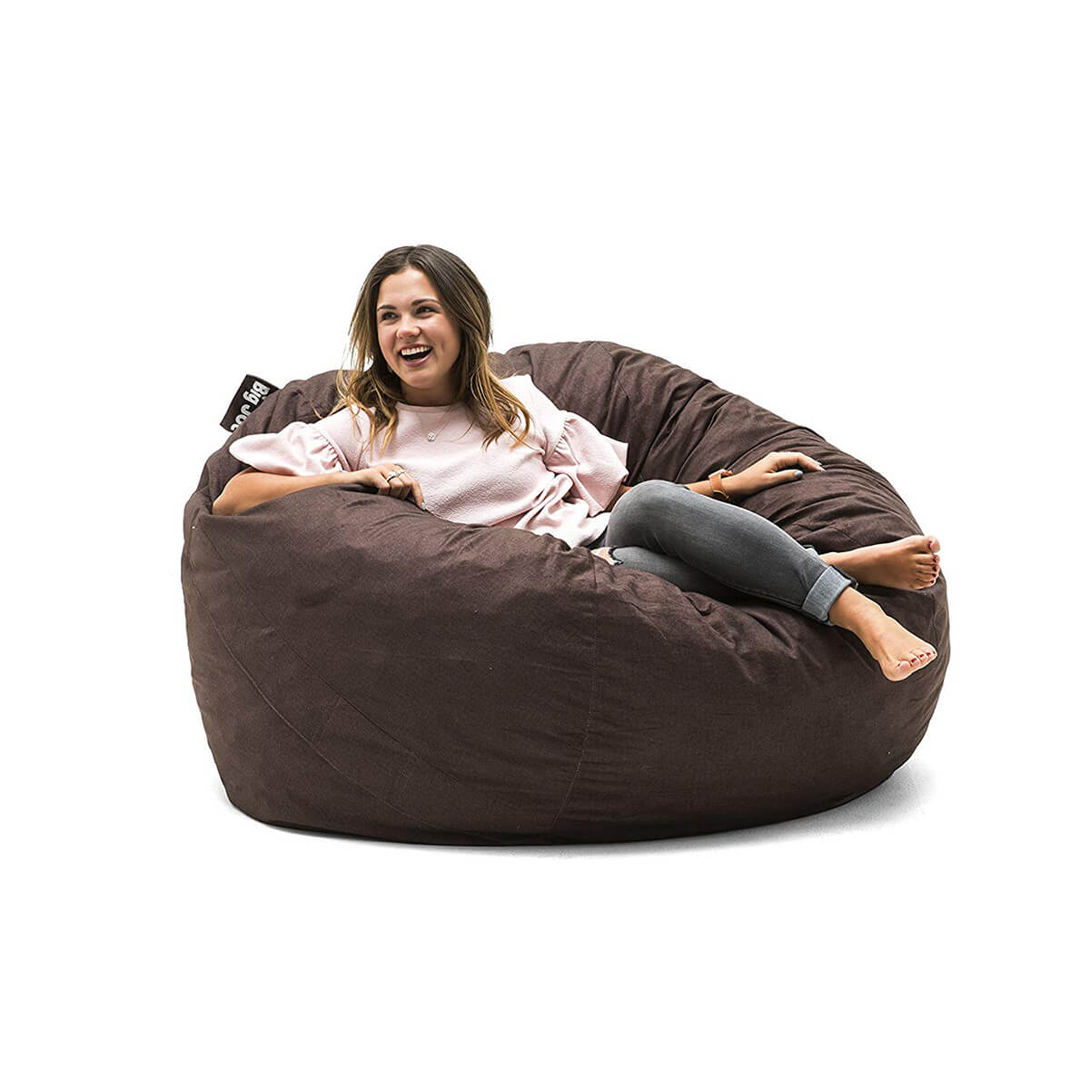 Original Big Joe Cocoa Lenox Fuf Foam-Filled Bean Bag