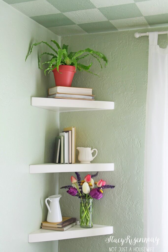 Cute and Classic Triangle Corner Shelves