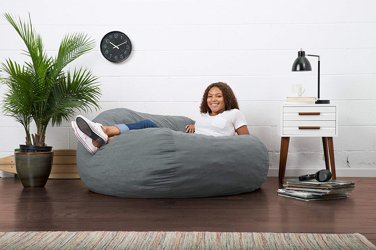 Big Joe Fuf Foam-Filled Comfort Suede Bean Bag Chair