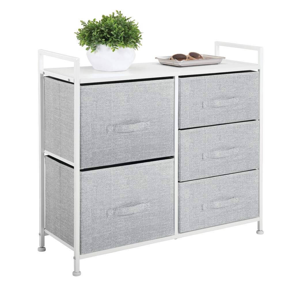 Contemporary Steel Dresser Storage Tower