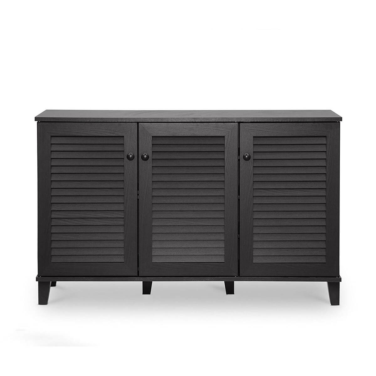 Small Espresso Black Storage Cabinet