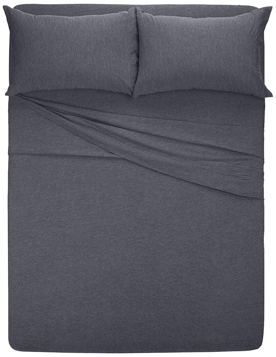 AmazonBasics Heather Jersey Sheet Set