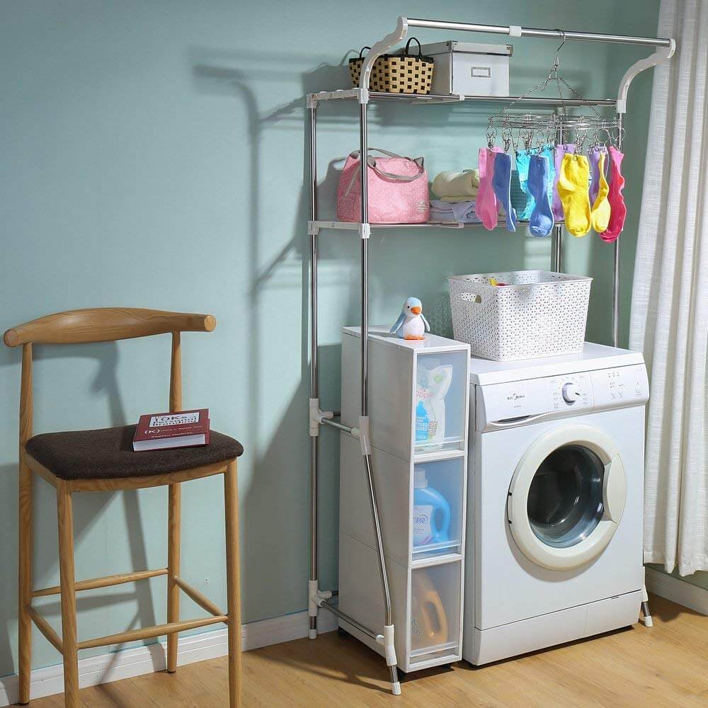 Washing Machine Metal Storage Rack