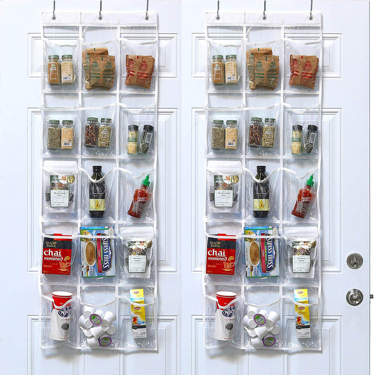 Hanging Pantry Organizer with Clear Pockets