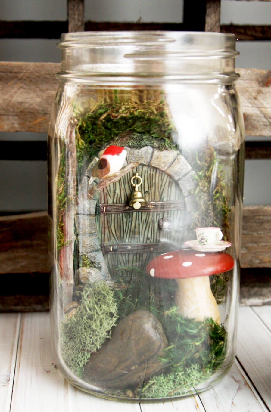 Tiny Fairy House in a Jar