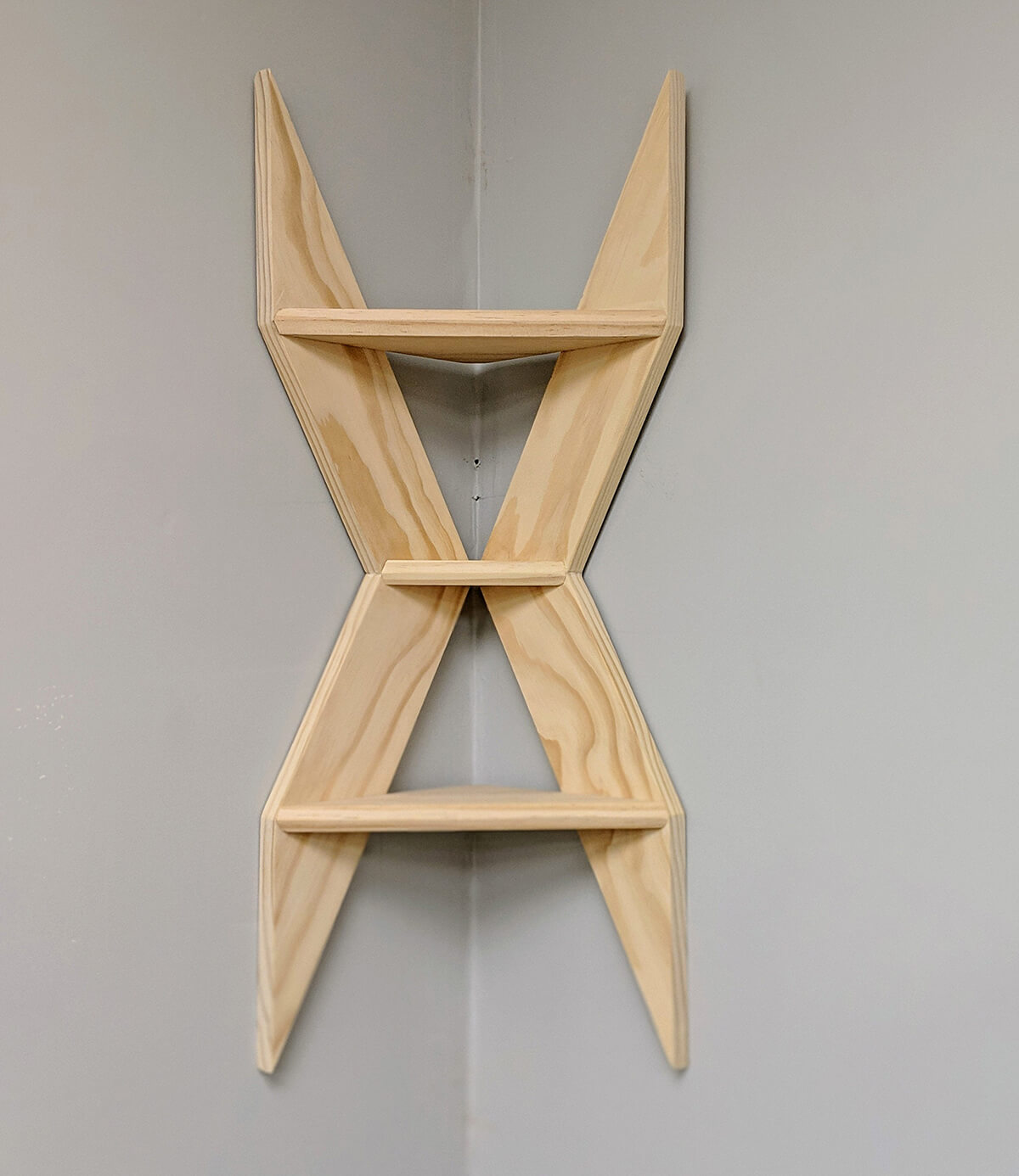 Cool X-Shaped Shelves DIY Art