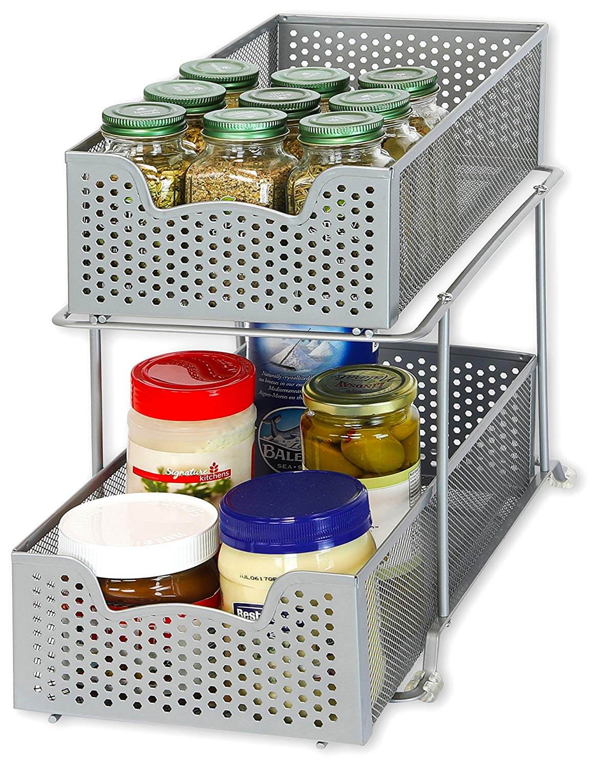 Sliding Basket Cabinet Organizer Drawers