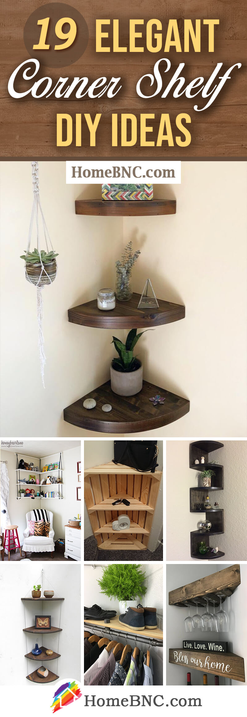 Design Ideas for DIY Corner Shelves