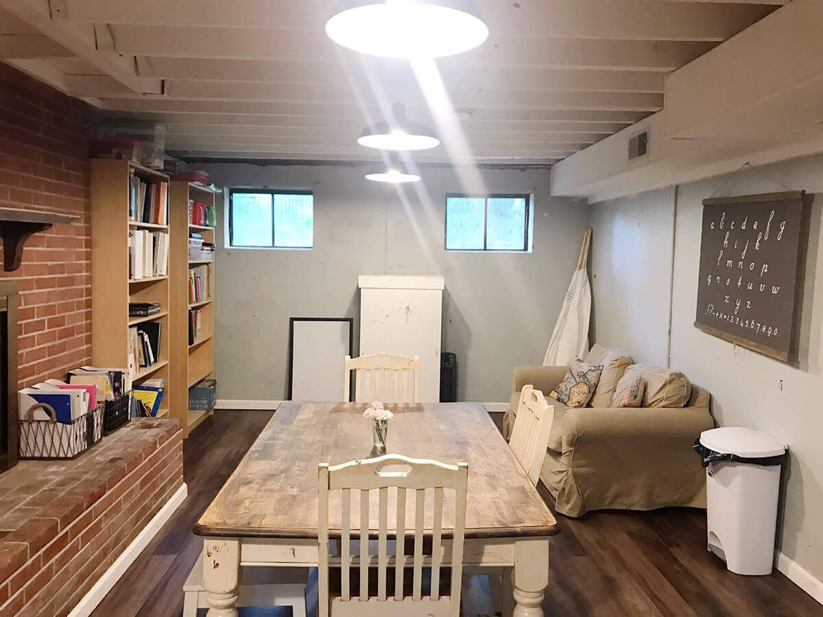 A Homeschool Haven in the Basement