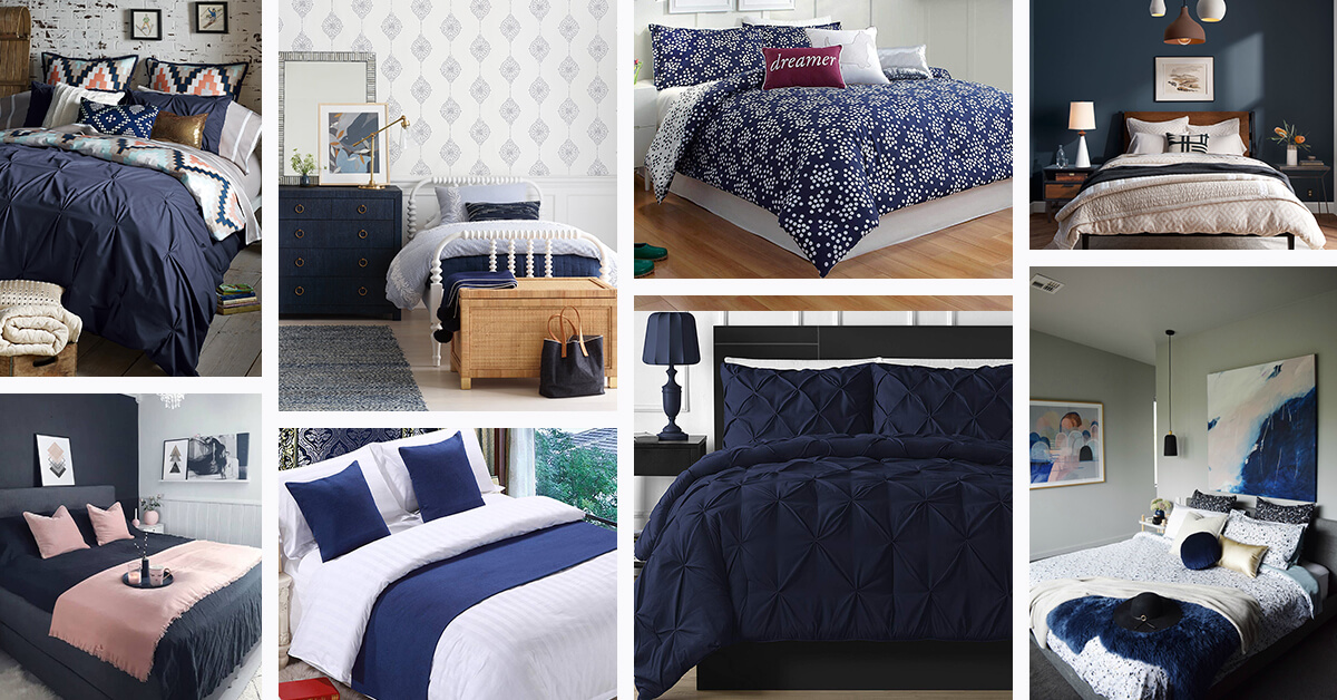 Featured image for “16 Navy Blue Bedroom Design and Decor Ideas for a Timeless Makeover”