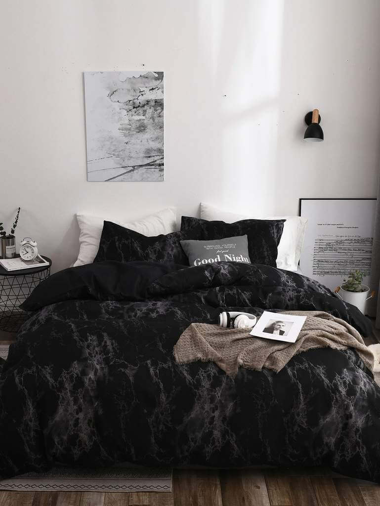 Marble Black Bedroom Decor Ideas