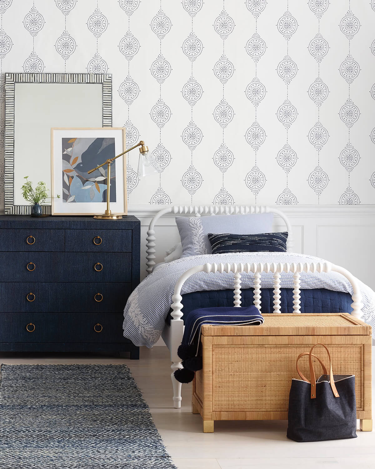 Adorable Navy Blue Teen or Guest Room Decor