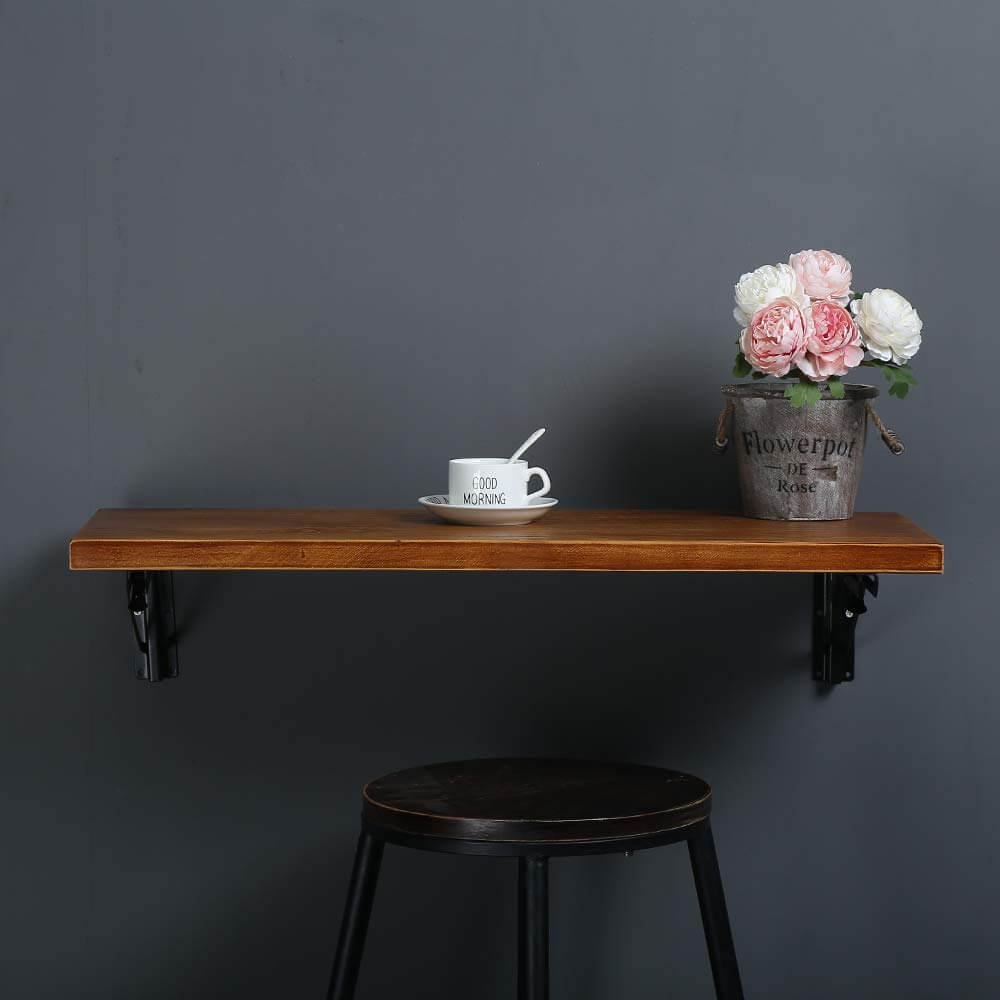 Single Piece Of Wood Wall Desk Ideas