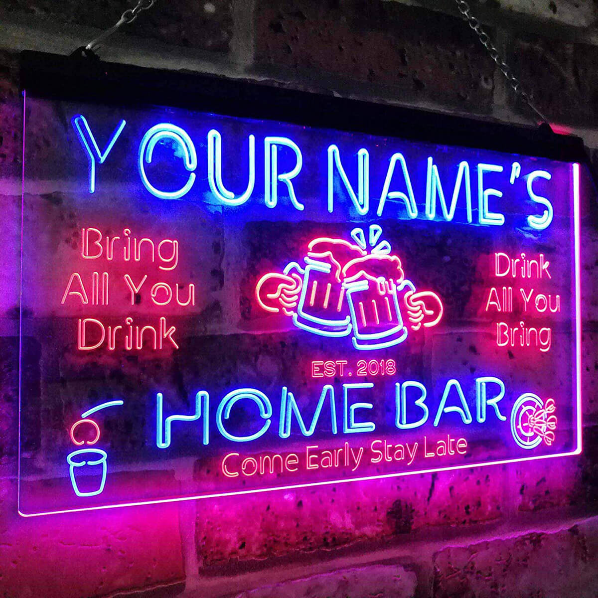 Custom Neon Bar Man Cave Sign