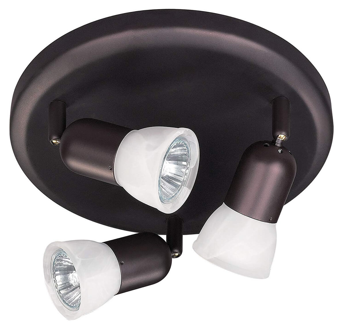 Rotatable Three-Light Ceiling Fixture