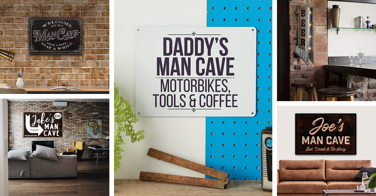 Featured image for “28 Fun Man Cave Signs to Create an Unforgettable Atmosphere”