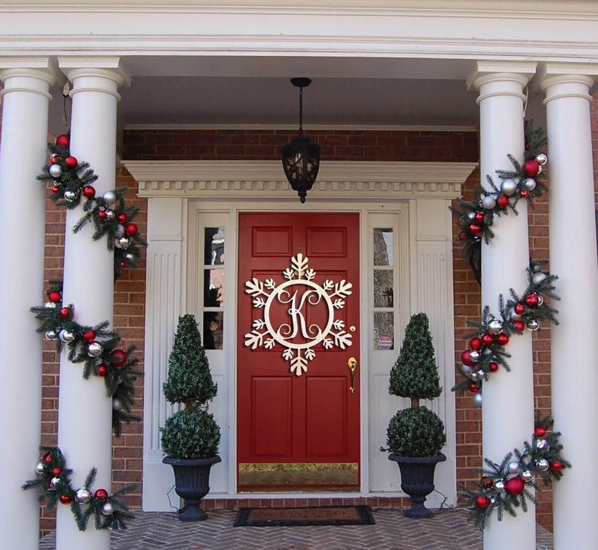 Holiday Wooden Monogram Snowflake Decoration