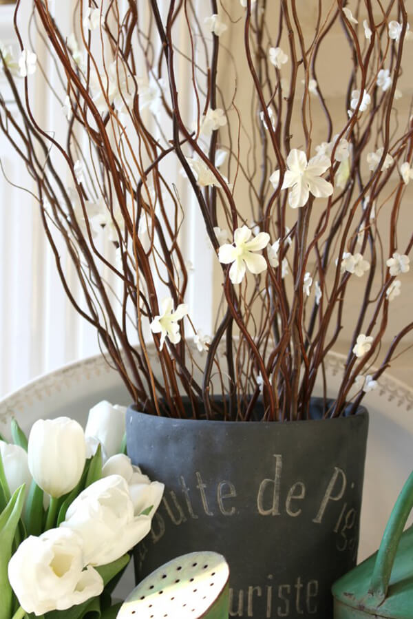 Sprucing Up Twigs with Flowering Branches