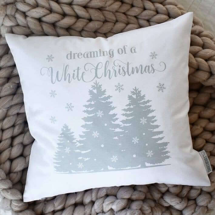 Dreaming of a White Christmas Magical Throw Pillow