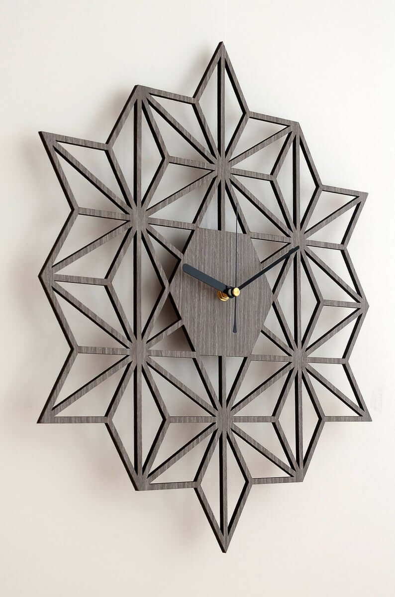 Poinsettia Prism 3-D Wall Clock