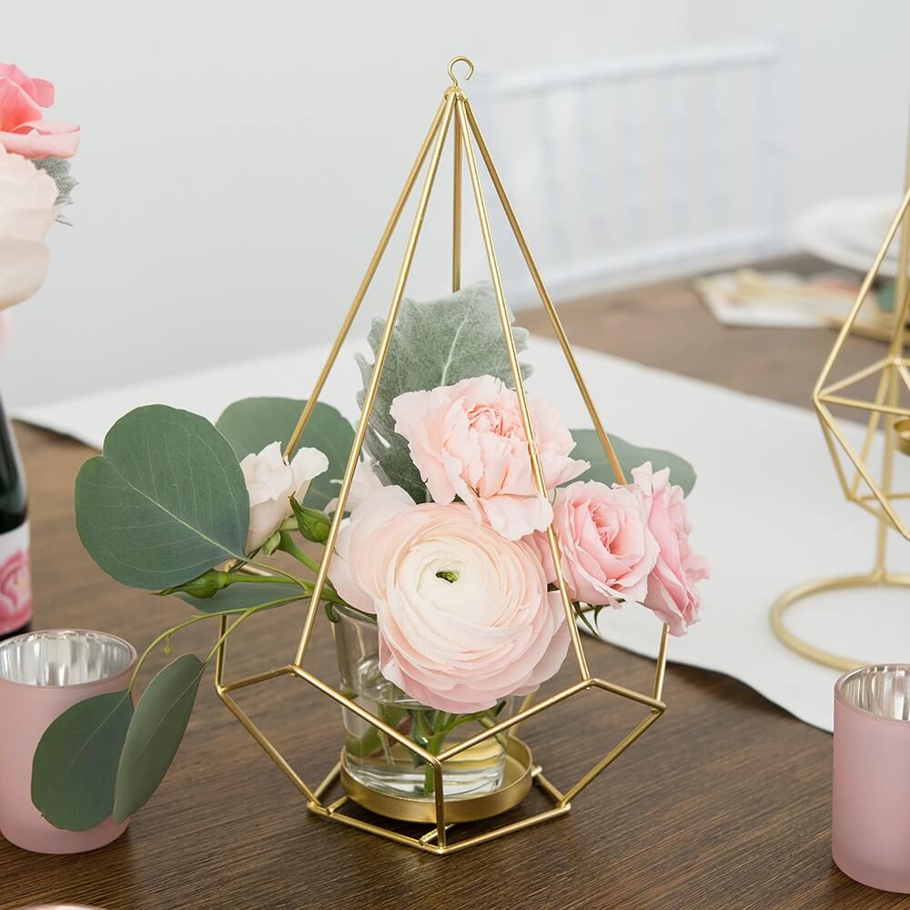 Metal Teardrop Geometric Centerpiece or Chandelier