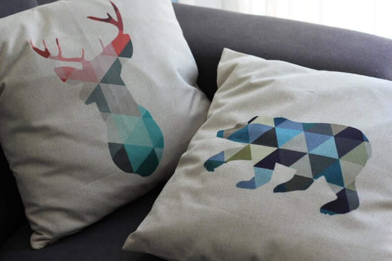 Abstract Triangle Multicolored Modern Animal Pillow Case