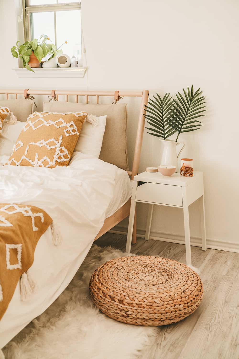 Textural Sand and Sunshine Bedroom Decor