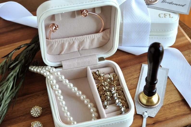 Monogrammed Travel Jewelry Case for On-the-Go