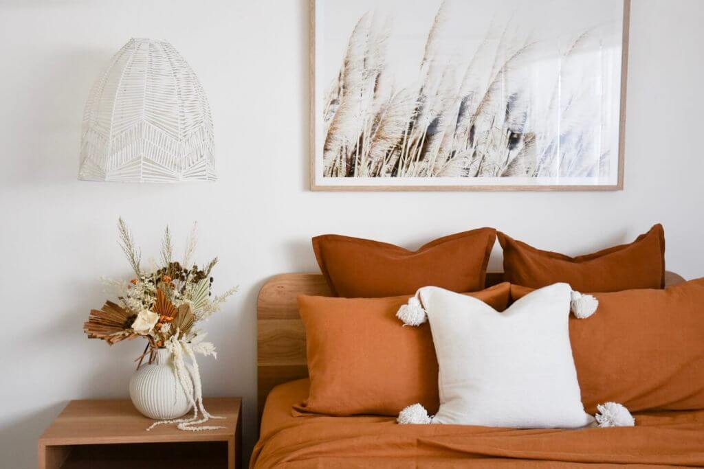 Cozy Bedroom in Warm Neutral Colors