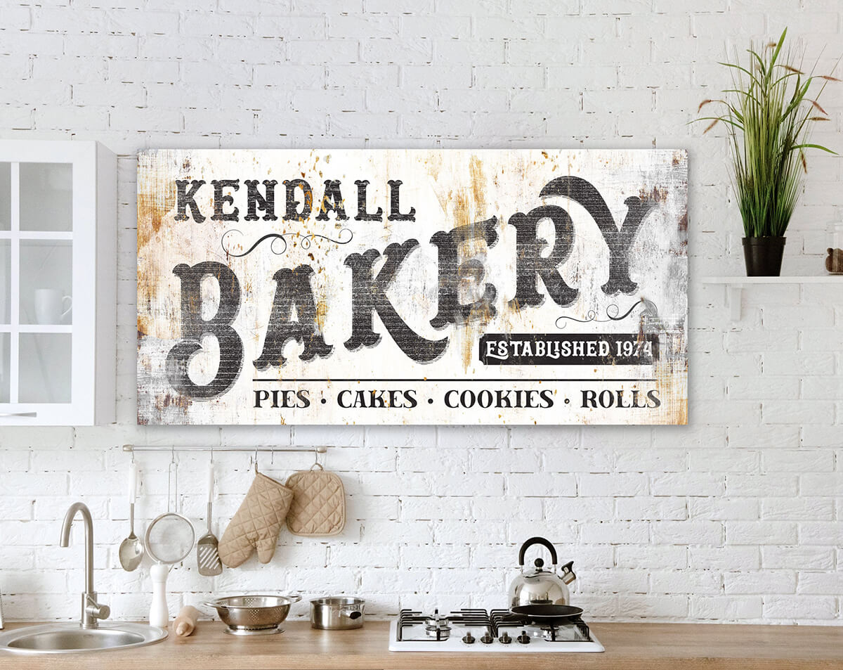 Personalized Bakery Sign With Custom Year