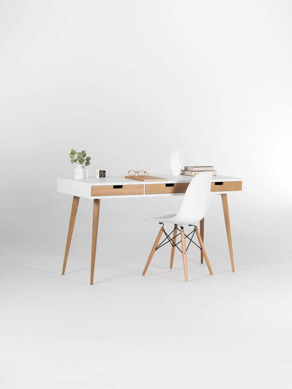 Retro and Whimsical White Desk