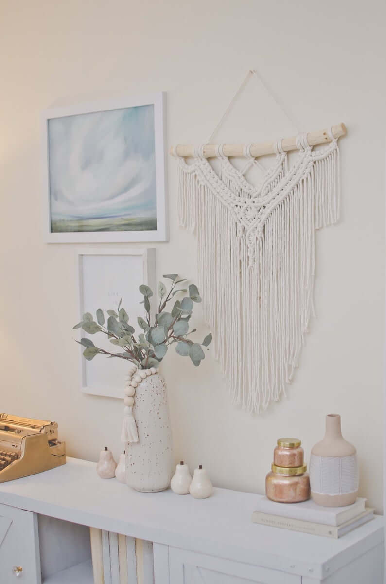 Macrame Wall Hanging and Gallery Wall