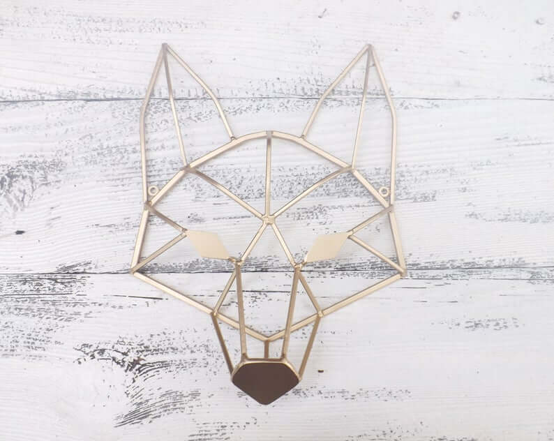 Cool Iron Geometric Fox Head