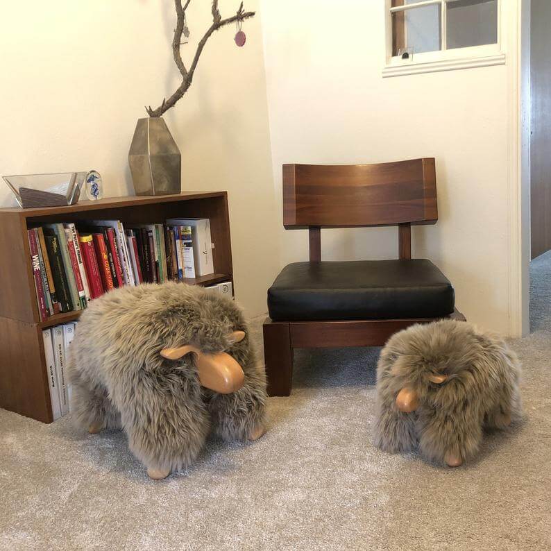 Genuine Sheepskin Animal Pal Stools