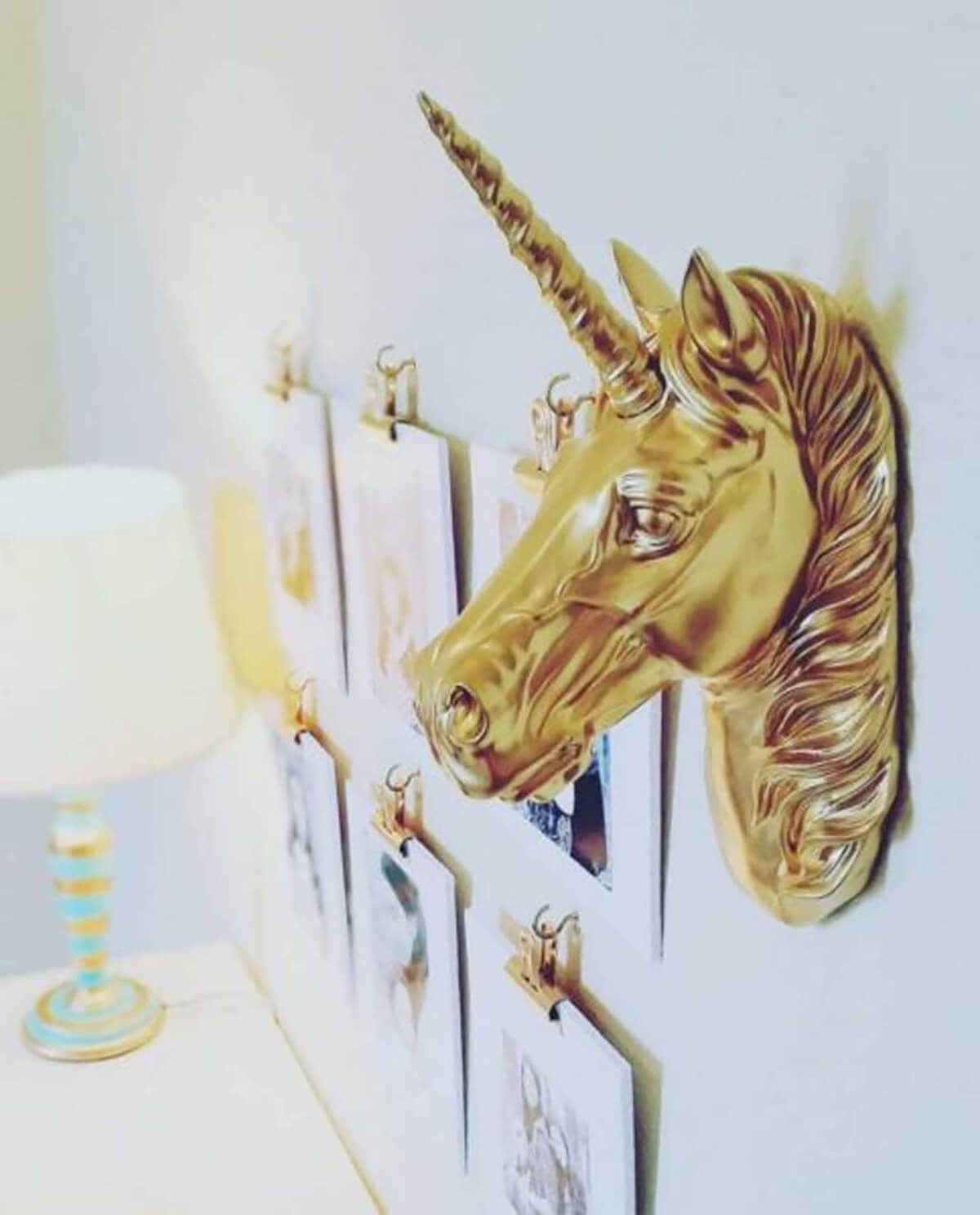 Glittery Unicorn Head Wall Sculpture