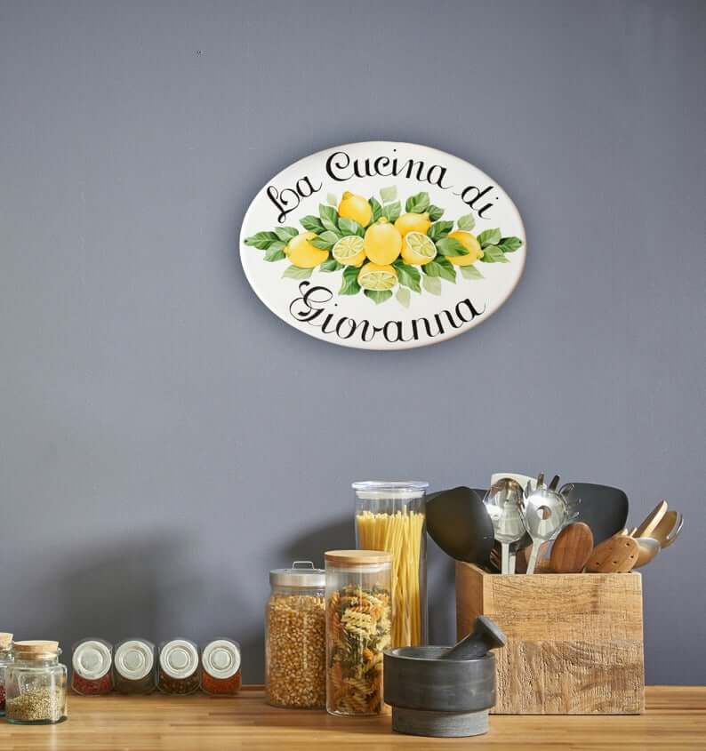 Farmhouse Style Customized Ceramic Kitchen Sign