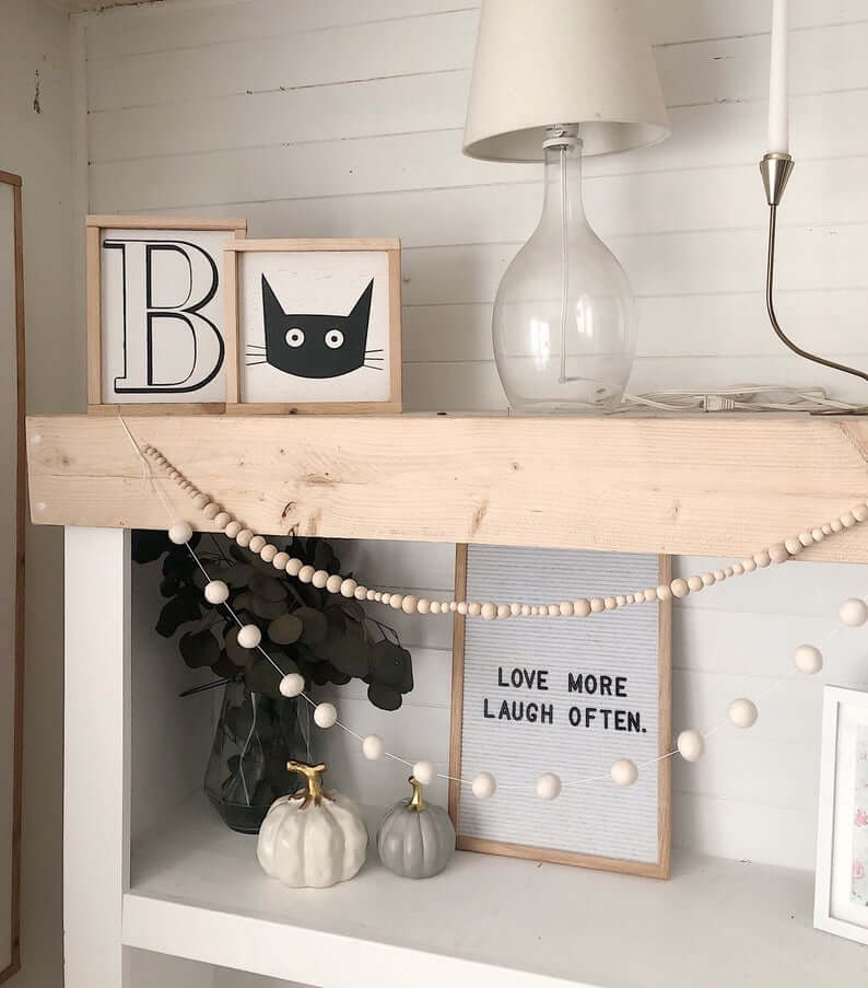 Halloween-Inspired Modern Cat Wall Art