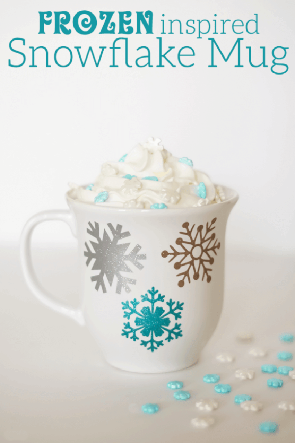 Frozen Metallic Snowflake Mug Idea