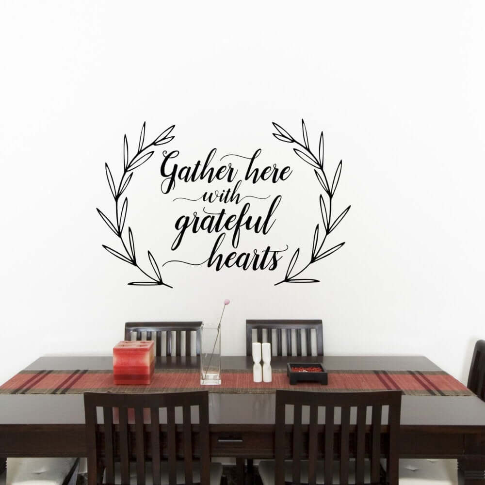 Inviting Grateful Hearts Gather Here Dining Room Sign