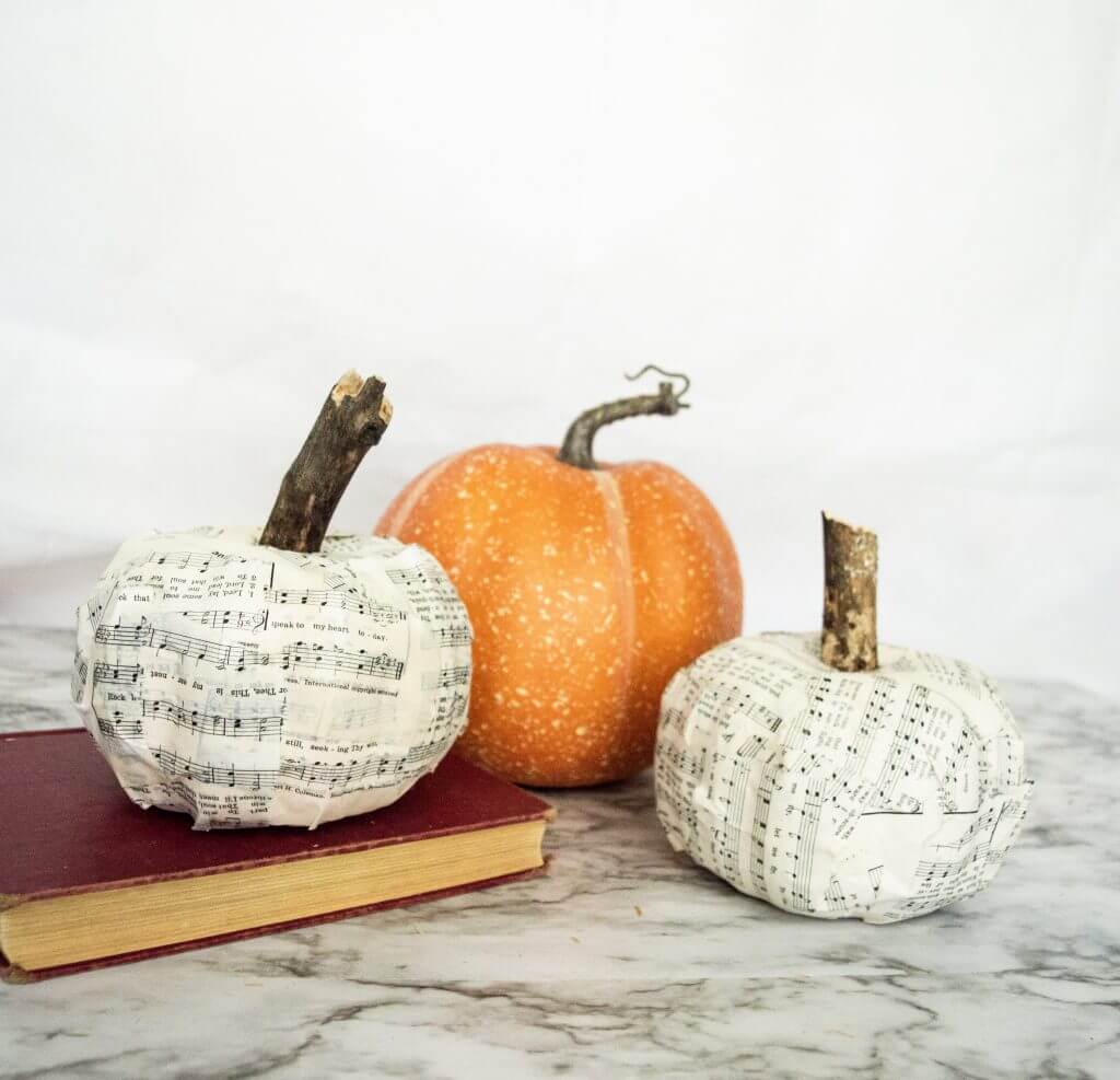 Thrifty Cool Paper Mache Pumpkins