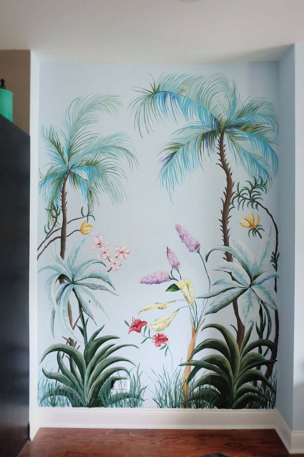 Tropical Flora and Fauna Accent Wall Art Mural